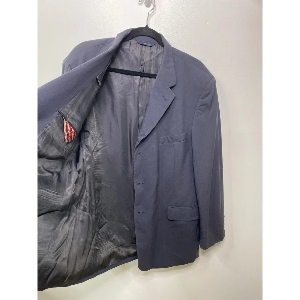 Brooks Brothers Dark Navy Blue‎ Wool Blazer Suit Jacket Mens 44S Office Formal